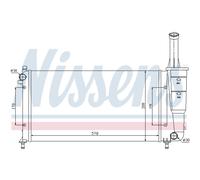 Radiatore, raffreddamento motore NISSENS 61889