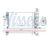 Radiatore, raffreddamento motore NISSENS 63528