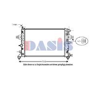 Radiatore Acqua Radiatore per Opel Astra H L48 1.4 1.8 A04 1.2 L35 L08 A05 1.6