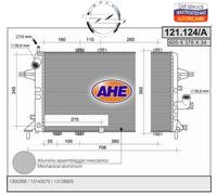 Radiatore acqua Raffreddamento motore Opel Astra Zafira AHE 121.124/A
