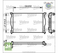Radiatore acqua Valeo per AUDI A6 A4 SEAT EXEO