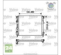 Radiatore acqua Valeo per DACIA LOGAN NISSAN KUBISTAR RENAULT THALIA KANGOO CLI