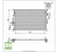 Radiatore acqua Valeo per FORD GRAND C-MAX MONDEO GALAXY S-MAX FOCUS LAND ROVER