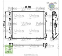 Radiatore acqua Valeo per NISSAN KUBISTAR RENAULT KANGOO CLIO