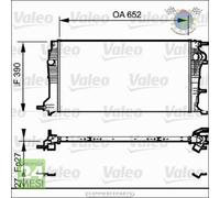 Radiatore acqua Valeo per RENAULT FLUENCE SCENIC MEGANE GRAND