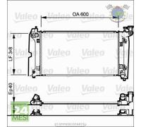 Radiatore acqua Valeo per TOYOTA COROLLA AVENSIS
