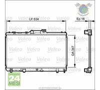 Radiatore acqua Valeo per TOYOTA COROLLA CELICA