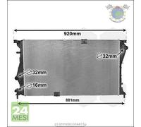 Radiatore acqua VanWezel per OPEL VIVARO A RENAULT TRAFIC