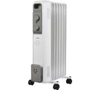 Bimar HO427 Termosifone Elettrico, Radiatore ad Olio a Basso Consumo, Calorifero con 7 Elementi e 5 Canali di Circolazione Termostato Regolabile, 3 Potenze di Riscaldamento, Trasportabile