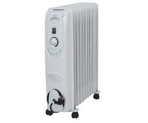 RADIATORE AD OLIO 9 ELEMENTI 1000/2000W STUFA TERMOSIFONE CON RUOTE RA2809 DCG