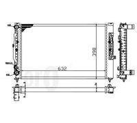 Radiatore Alette di raffreddamento montate meccanicamente 003-017-0019 ABAKUS