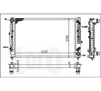 Radiatore Alette di raffreddamento montate meccanicamente 003-017-0023 ABAKUS
