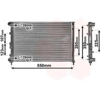 Van Wezel Radiatore motore 01002078 per Alfa Romeo 147 (937) 1.6 16V T.SPARK ECO 105 CV