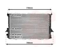 Radiatore Alette di raffreddamento montate meccanicamente 03002077 VAN WEZEL