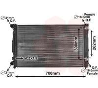 Radiatore Alette di raffreddamento montate meccanicamente 03002122 VAN WEZEL