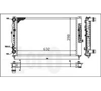 Radiatore Alette di raffreddamento montate meccanicamente 053-017-0056 ABAKUS