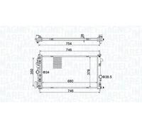 Radiatore Alette di raffreddamento montate meccanicamente 350213152300 per OPEL