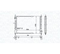 Magneti Marelli Radiatore motore 350213154300 – alette montate meccanicamente – FIAT Bravo/Brava 182