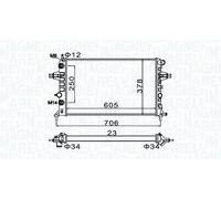 MAGNETI MARELLI 350213158200 Radiatore motore