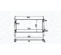 MAGNETI MARELLI 350213158900 Radiatore motore