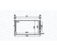 MAGNETI MARELLI 350213185500 Radiatore motore