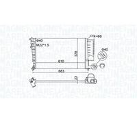 MAGNETI MARELLI 350213189500 Radiatore motore
