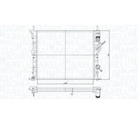 Radiatore Alette di raffreddamento montate meccanicamente 350213194700 per DACIA