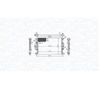 Magneti Marelli Radiatore 350213215800 alette di raffreddamento montate meccanicamente per FORD