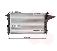 Radiatore Alette di raffreddamento montate meccanicamente 37002161 VAN WEZEL