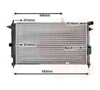 Van Wezel Radiatore motore 37002190 per Opel Vectra A 1.8 S, alette montate meccanicamente