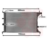 VAN WEZEL 37002242 Radiatore motore
