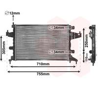 Radiatore Alette di raffreddamento montate meccanicamente 37002303 VAN WEZEL