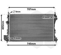 Radiatore Alette di raffreddamento montate meccanicamente 37002338 VAN WEZEL