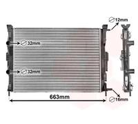 Radiatore Alette di raffreddamento montate meccanicamente 43002307 VAN WEZEL
