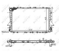 Radiatore Alette di raffreddamento montate meccanicamente 51320A NRF per AUDI