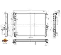 Radiatore Alette di raffreddamento montate meccanicamente 51577A NRF per BMW 3