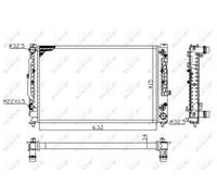 Radiatore Alette di raffreddamento montate meccanicamente 519504A NRF per AUDI