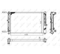 Radiatore, raffreddamento motore NRF 529504A