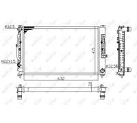 Radiatore Alette di raffreddamento montate meccanicamente 539504A NRF per AUDI