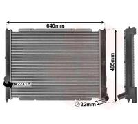 VAN WEZEL Radiatore motore 58002034 Alette montate meccanicamente per VW Transporter III Bus