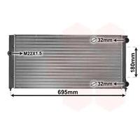 Radiatore Alette di raffreddamento montate meccanicamente 58002109 VAN WEZEL