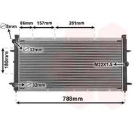 VAN WEZEL 58002114 Radiatore, Raffreddamento motore