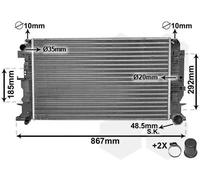 Radiatore Alette di raffreddamento montate meccanicamente 58002271 VAN WEZEL