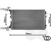 Radiatore Alette di raffreddamento montate meccanicamente 58002338 VAN WEZEL