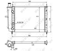 Radiatore, raffreddamento motore NRF 58016