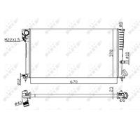 Radiatore Alette di raffreddamento montate meccanicamente 58101A NRF per PEUGEOT