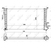 Radiatore Alette di raffreddamento montate meccanicamente 58189A NRF per PEUGEOT