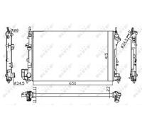 Radiatore Alette di raffreddamento montate meccanicamente 58203A NRF per SAAB
