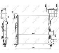 Radiatore Alette di raffreddamento montate meccanicamente 58252 NRF