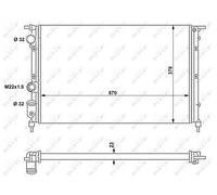 NRF 58852 Radiatore, Raffreddamento motore per RENAULT
